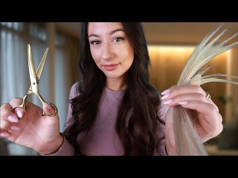 ASMR Realistic Haircut Roleplay ✂️ Hair Wash, Massage & Cut