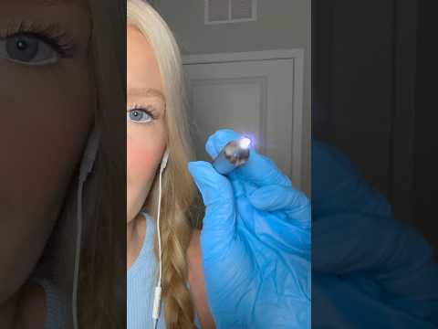 Otoscope exam #asmr #visualtingle #tingles #earcleaning #roleplay #shorts