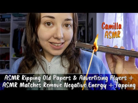 ASMR Paper Ripping and Match Lighting: How to Clear Negative Energy🔥