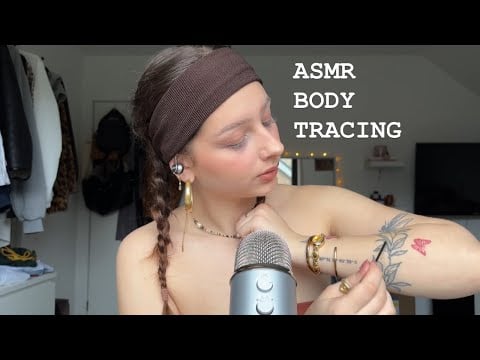 Gentle Body Tracing & Brushing | Visual ASMR | Very Soft Whispering for deep Sleep