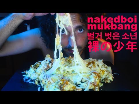 CHEESY GARLIC CHICKEN WINGS | White Sauce Hot Wings! Mukbang | Nomnomsammieboy