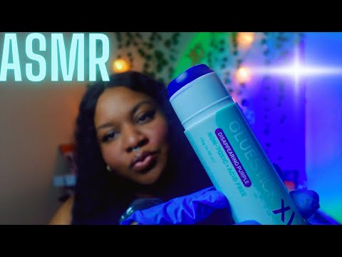 ASMR| TikTok Viral Jumbo Glue stick on microphone trigger✨Brain melting massage ✨🧠