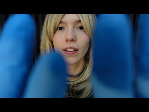 ASMR latex gloves Face massage Soft spoken