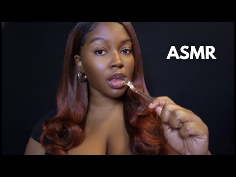 An ASMRTIST and her SPOON 🥄 spoon noms, face scooping, spoon on the mic