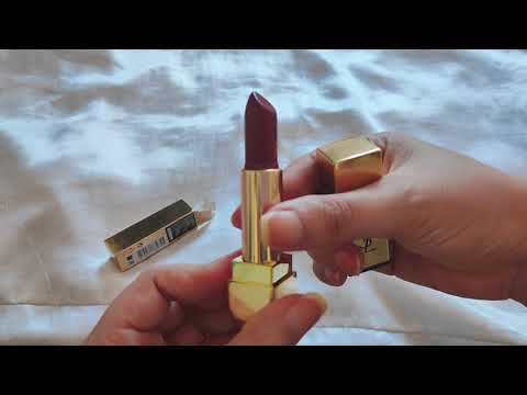 ASMR UNBOXING MOSTRANDO MEUS BATONS DE LUXO FAVORITOS, YVES, DIOR...