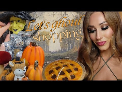 ASMR | 🍂 Autumn & Halloween *Shop w/ Me* ❤️ (whispered voiceover + tapping)