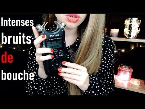 [ASMR français] Bruit de bouche avec TASCAM - mouth and kissing sounds