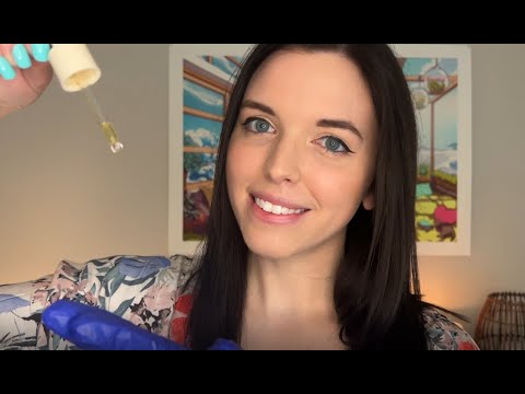 Relaxing Oil Massage  (ASMR) | Whispering, Glove Sounds🍒