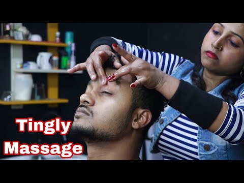 ASMR Soft Tingly Head Massage By Barber Girl Chaitali | Head Scratching Head And Ear Massage ASMR