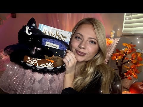ASMR Fall Night In 🍂🎃 Boo Basket, Cozy Drinks, Tapping & Scratching for Relaxation 