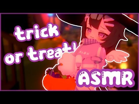 ASMR trick or treat! begging you for Halloween candy 🍫 Close whispers 👻 Wind ambience 🦇 Vtuber 🎃 RP