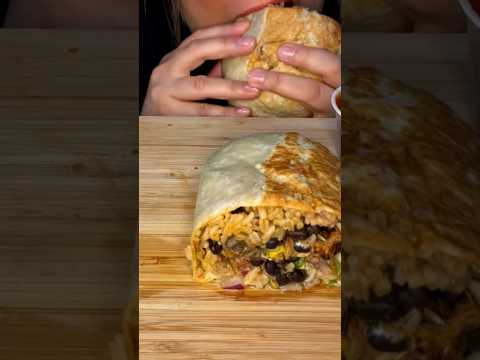Giant Burrito & Nachos #asmr #ytvideo #eating #burrito