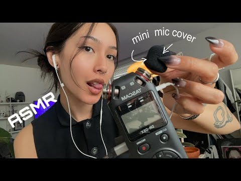 ASMR ☆ TOP 5 TASCAM TRIGGERS (biting, eyebrows, foam cover,…)
