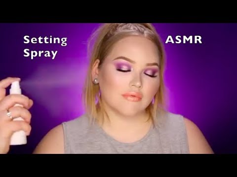 ASMR NikkieTutorials Using Setting Spray for 15 Minutes Straight