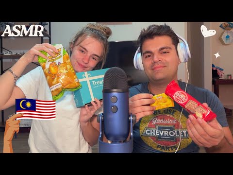 ASMR | Americans Eating International Snacks! 🇲🇾