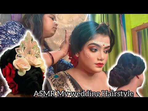 ASMR My Hairdresser Doing My Wedding Hairstyle 🫶😍