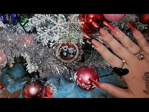FAST TAPPING AND SCRATCHING ON CHRISTMAS ITEMS 🎄🎁💜 | ASMR ITA