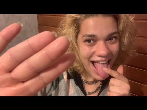 ASMR FAST AGGRESSIVE spit paiting + lens licking on you