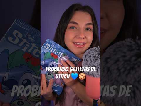 ASMR Probando Galletas de Stitch 🍪💙 #asmr #shorts
