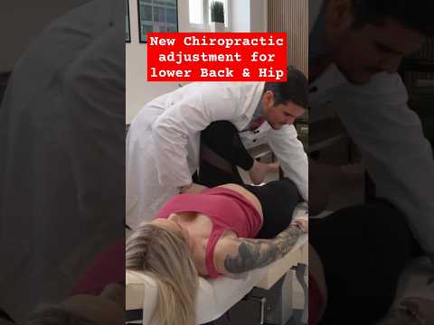 New Chiropractic Adjustment for Lower Back & Hip Pain | ASMR #chiropractor #shorts #fyp #easystretch