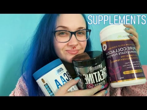 ASMR Organizing Pill Box, Showing The Supplements I Take (Up Close Scratching, Gum Chewing, Tapping)