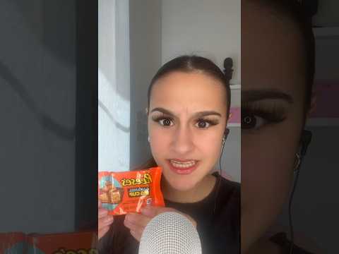 Trying a CARAMEL Reese’s #asmrsounds #asmr #asmrtriggers #shortsfeed #shorts #shortsvideo #asmrvideo