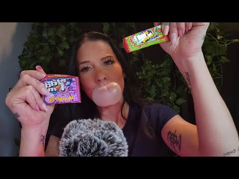 ASMR- Intense Bubble Gum Chewing & Bubble Blowing With Rando Gum Facts 🫧