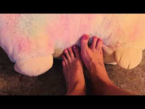 ASMR soft cozy feet play