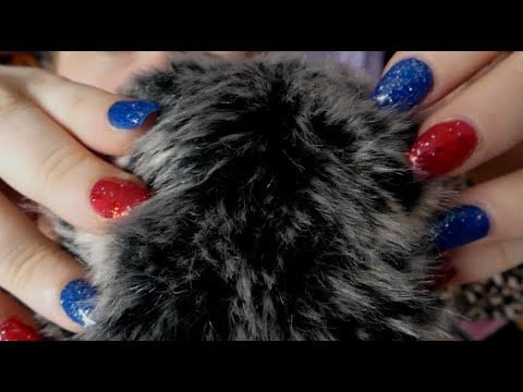 ASMR 5 Mins Fluffy Mic Head Massage, Mouth Sounds.