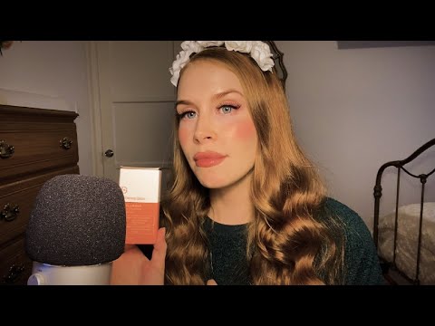 🌿ASMR🌿 My Skincare Routine, Cont’d. ((100% Whispered Show & Tell Update w/ Gum-Chewing + Tapping))