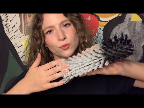 ASMR with a Broom! Camera brushing, bristle sounds, and countdown for sleep 💤