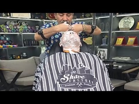 ASMR SKIN CARE AND BEARD SHAVE WITH BARBER MUNUR ONKAN