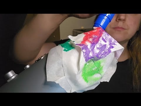 intuition test colours on the mic. tape on the mic ASMR guess the colours
