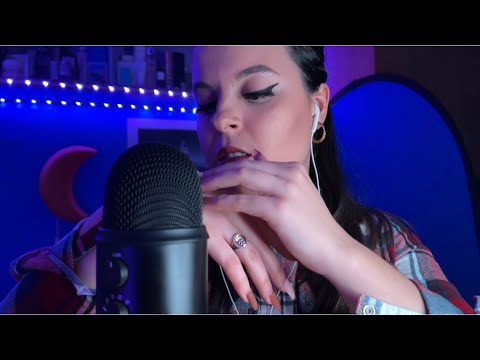 ASMR Hand Sounds Visuales y Mouth Sounds ~ Fabric Sounds y Mic Scratching