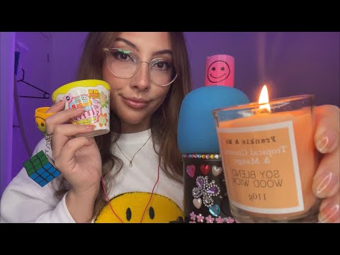 ASMR Random triggers 💜 ~slinky, slime, mini rubik’s cube~ | Whispered