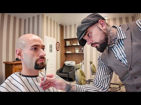 💈New Look by Intense Barber in OLD SCHOOL 1920s shop - Krakow [ASMR] 🇵🇱