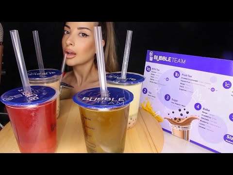 TÜRKÇE ASMR MUKBANG | BOBA BUBBLE TEA | MOUTH SOUNDS 👄