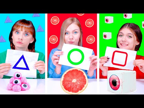 ASMR Big Medium Small Geometric Food Challenge | Best Compilation