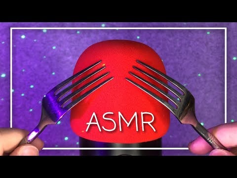 ASMR Mic Cover Scratching Sounds with Forks! (No Talking)