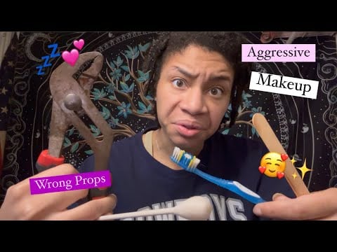 ASMR - Aggressive Makeup Wrong Props (Claudia)