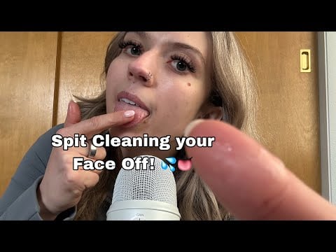 ASMR| Spit Cleaning Your Face Off (Mouth Sounds)! & Fast Hand Sounds 