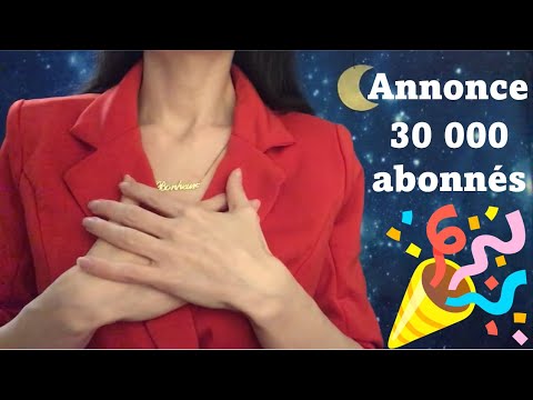 ASMR * Annonce 30 000 abonnés et mon week end chuchoté