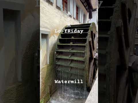 Lo-fRiday ASMR 🌙 Watermill #asmr #lofiasmr #watersounds #watermill #mill #relaxing