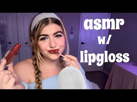 ASMR | Lipgloss Application, Lipgloss Pumping, Mouth Sounds, Repeating ...