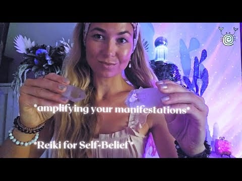 ✨Reiki to Amplify your Manifestations✨ | Believe in Yourself 💛 Crystal Healing ASMR
