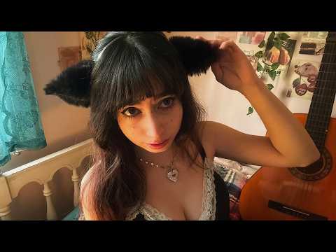 ‧˚ʚ CHICA GATITA TE DA RONRONEOS Y BESITOS en ASMR ɞ˚‧