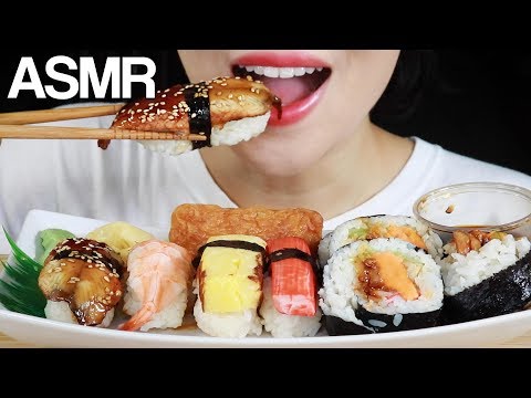 ASMR SUSHI 🍣 GIANT ROLLS EATING SOUNDS MUKBANG NO TALKING