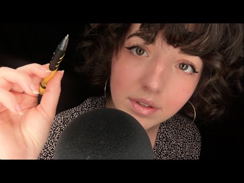 ASMR Breathy Inaudible/Unintelligible Whispers + Face Writing