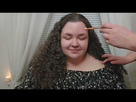 🦋 ASMR Face Brushing and Hair Play (No Talking)  🦋
