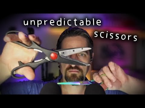 ASMR Unpredictable ✂️ Scissors Trigger #Binaural #SleepAid Anticipation